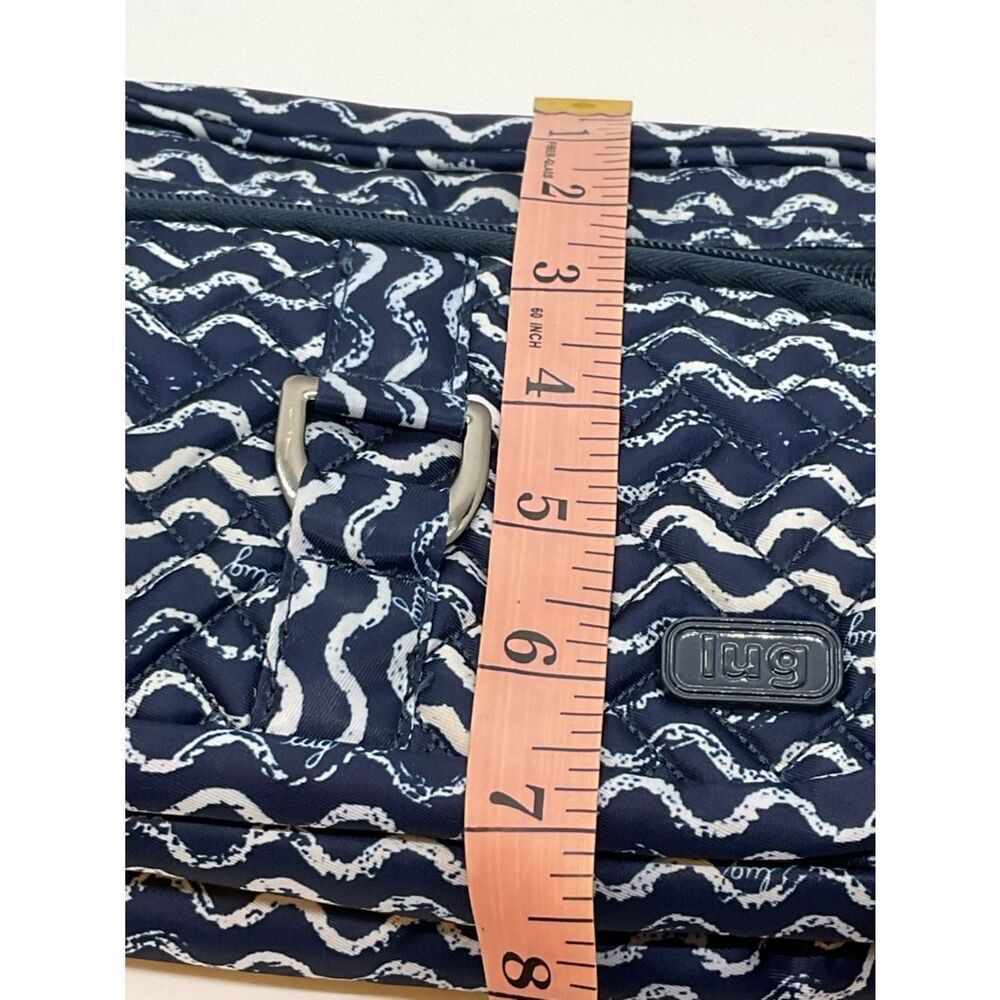 lug Carousel Wavy Navy and White Wave Pattern Crossbody/Belt Bag - Picture 7 of 10